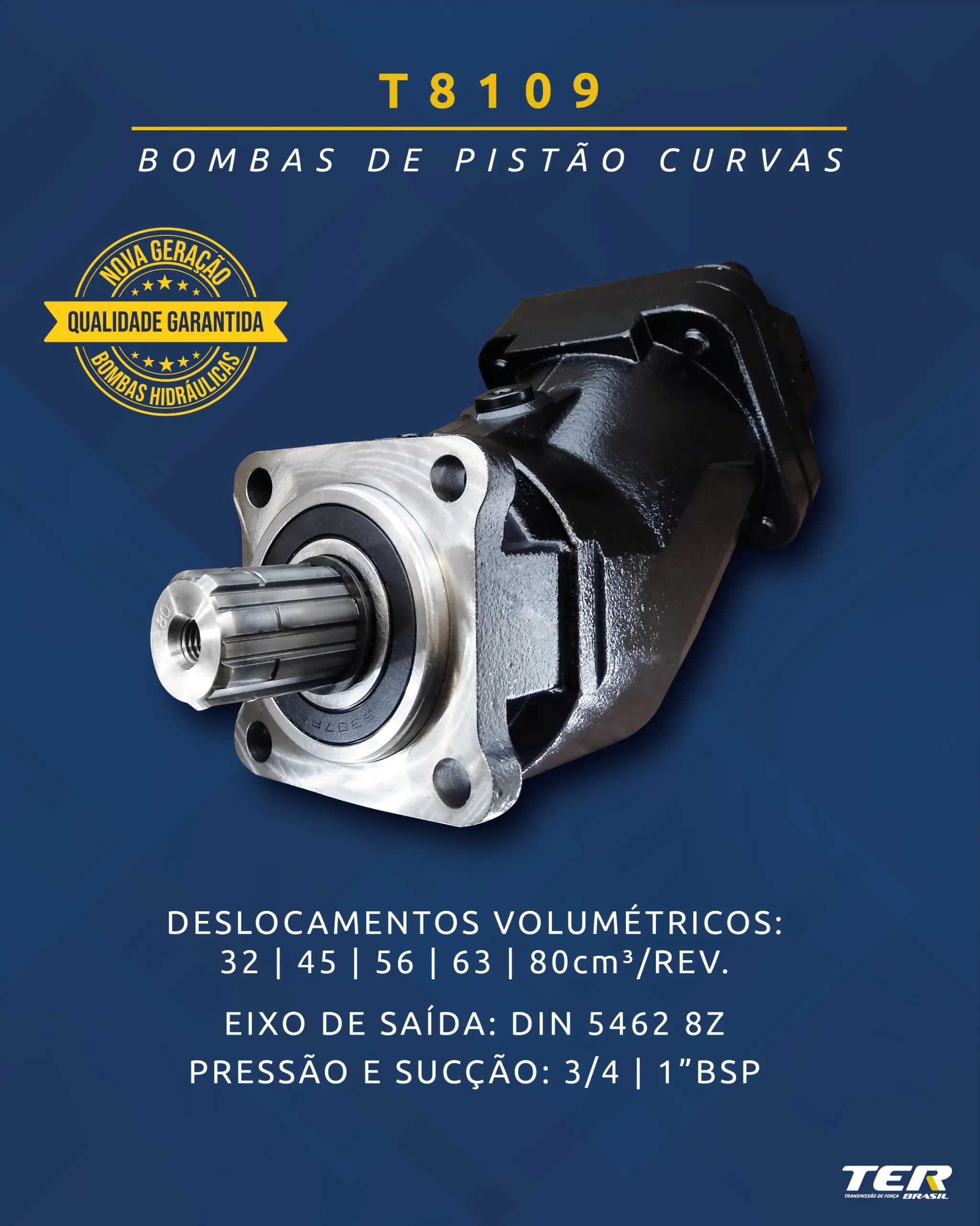 BOMBA DE PISTÃO CURVA T8109